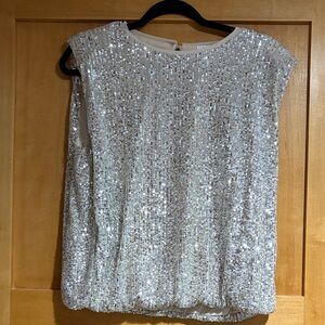 Gold Sequin Sleeveless Top